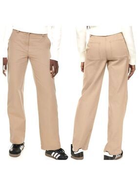 Aritzia Sunday Best New Jaden Khaki Tan Chino Pants Size 12
